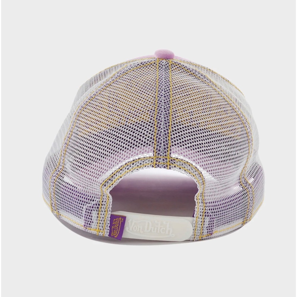 NEW Von Dutch Grape Light‎ Purple Velvet white Mesh Trucker SnapBack Unisex hat - Picture 4 of 8